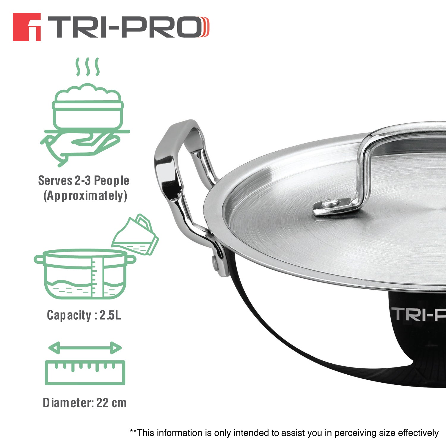 Bergner Tripro Triply 5 Pcs Cookware Set - Induction Bottom