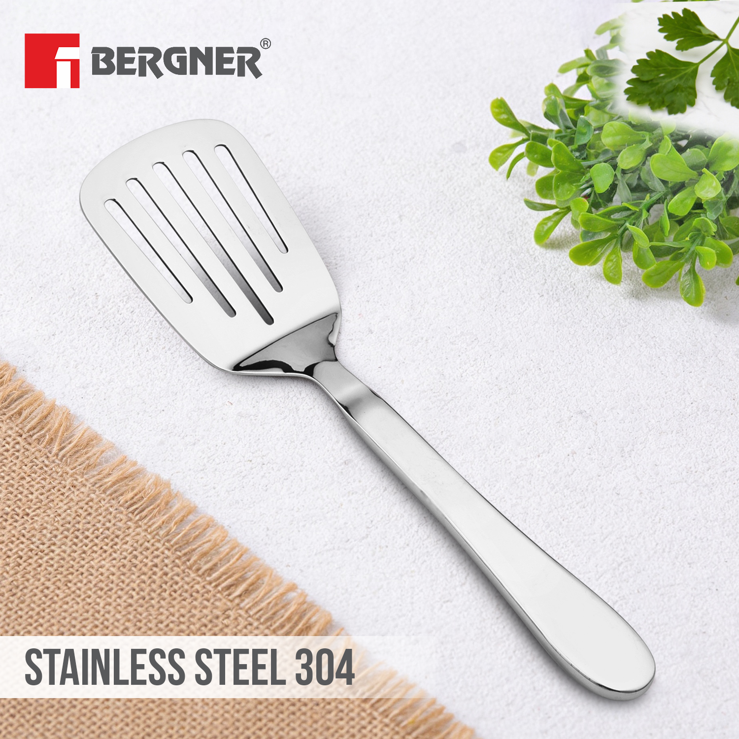Argent Stainless Steel Slotted Turner 24cm