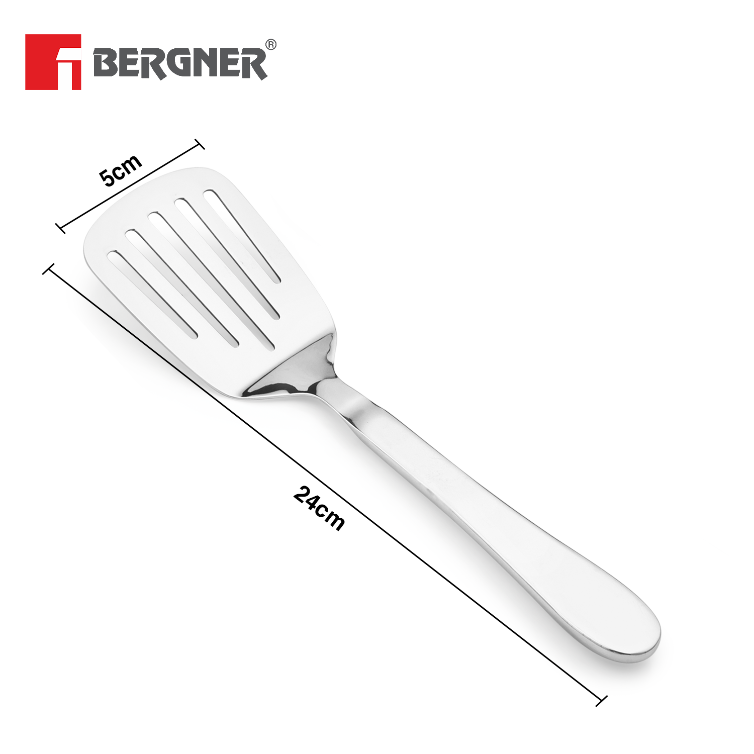 Argent Stainless Steel Slotted Turner 24cm