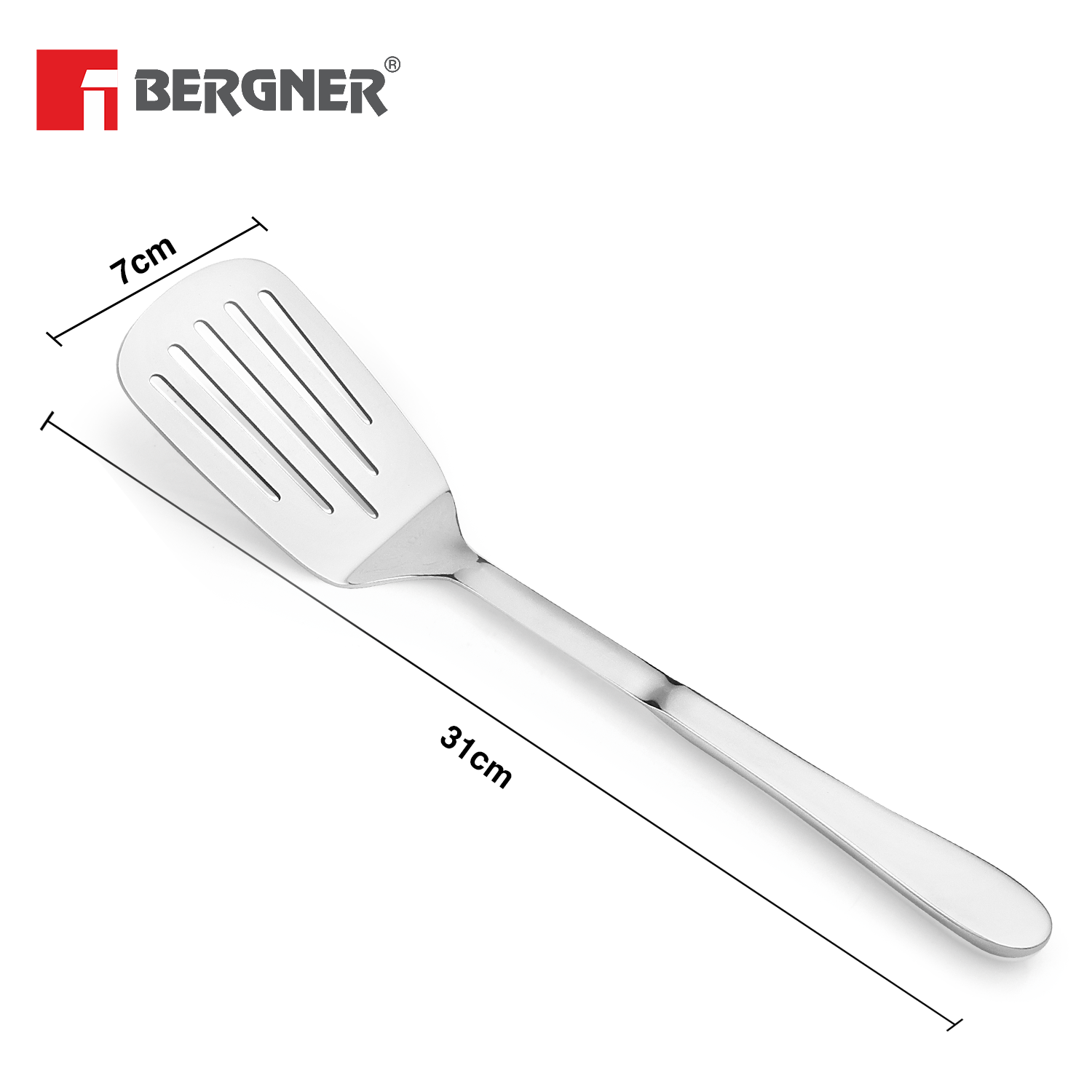 Argent Stainless Steel Slotted Turner 31 cm
