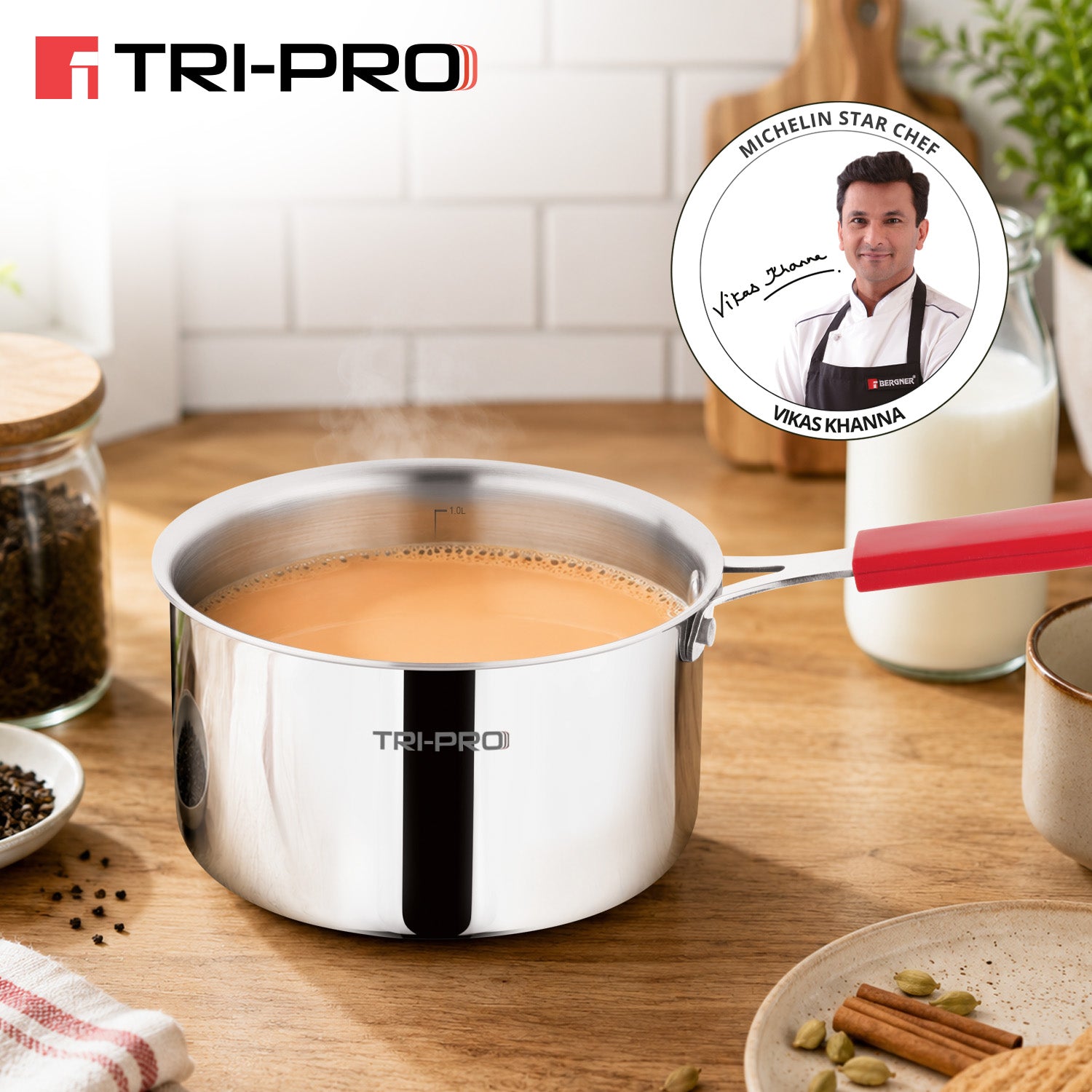 Bergner Tripro triply 14cm / 1.1 L Saucpan