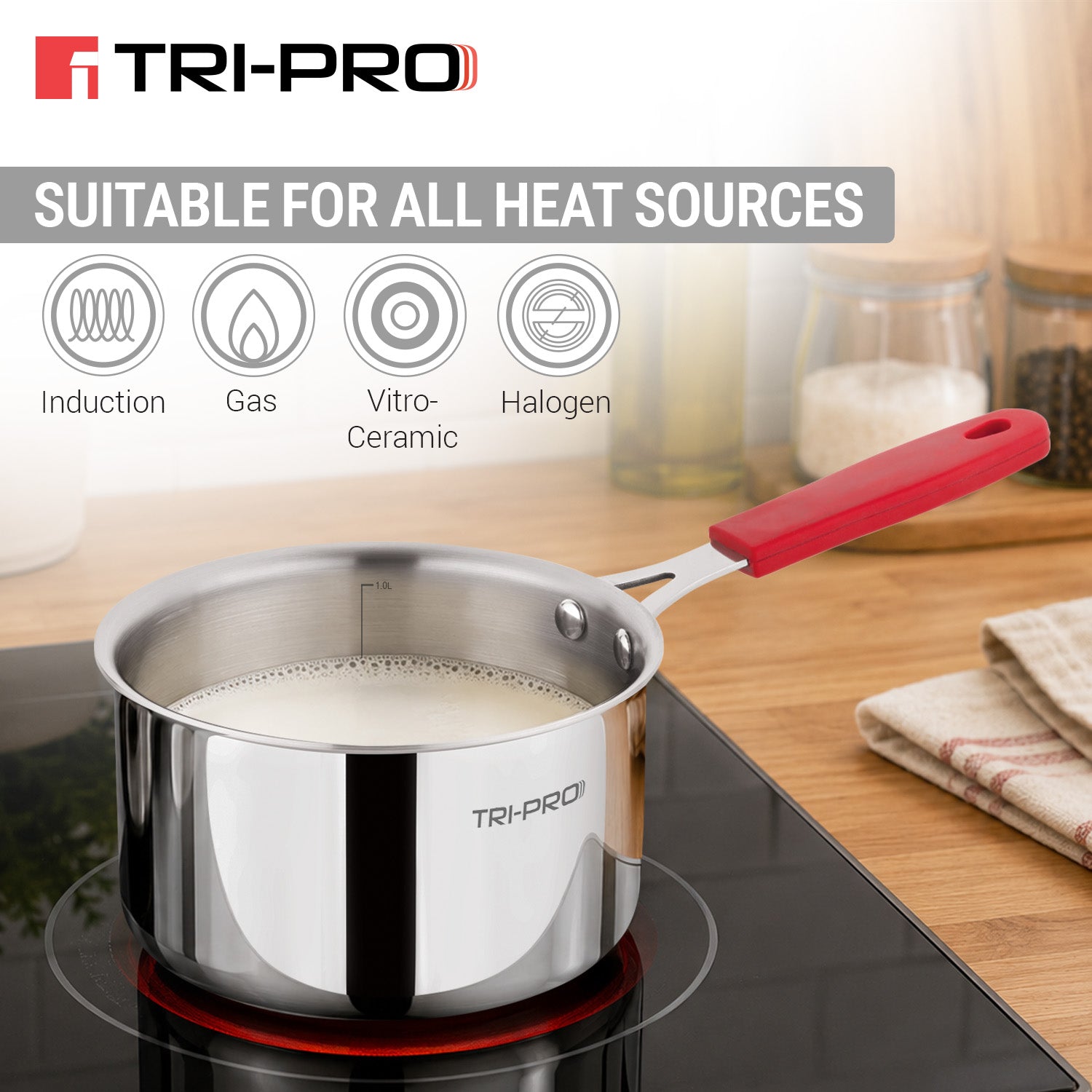 Bergner Tripro triply 14cm / 1.1 L Saucpan