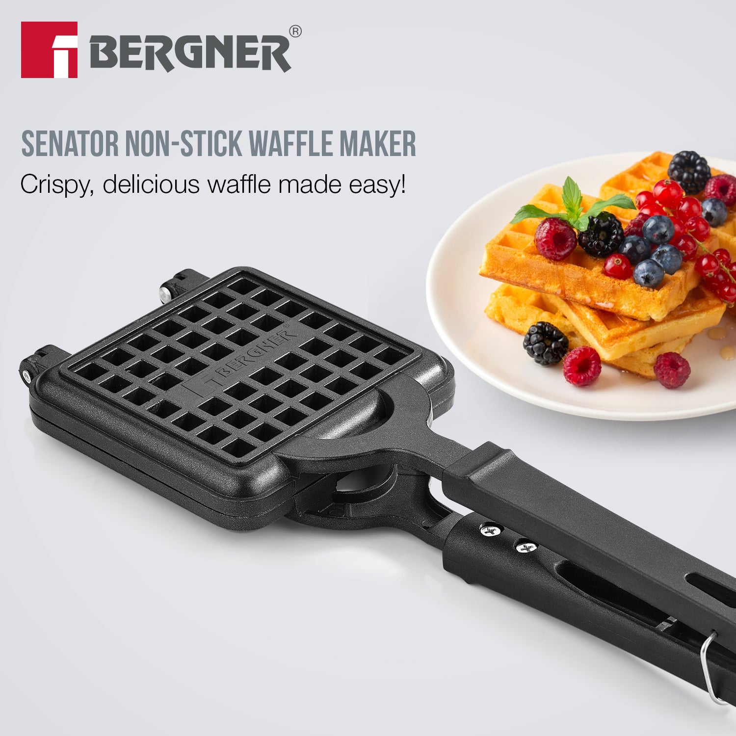 Senator Waffle Maker for Crispy Waffle at Home - Gas Stove Compatible