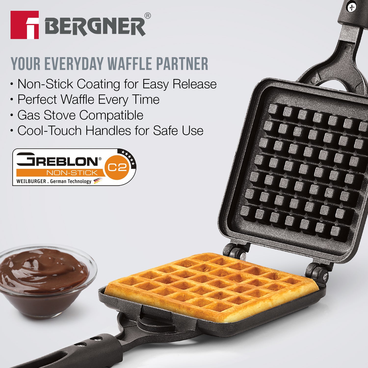 Senator Waffle Maker for Crispy Waffle at Home - Gas Stove Compatible