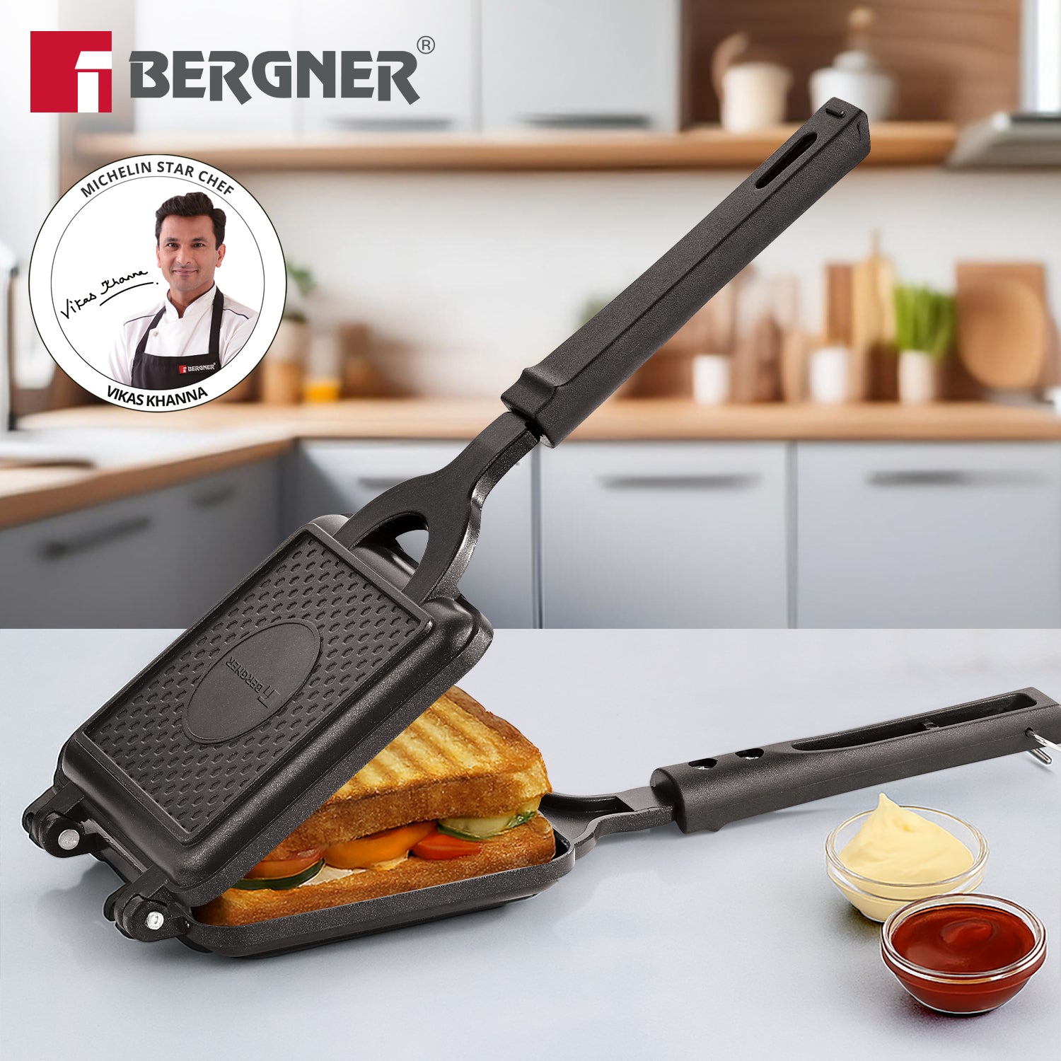 Senator Grill Toaster, Non-Stick, Cast Aluminium - Gas Stove Compatible