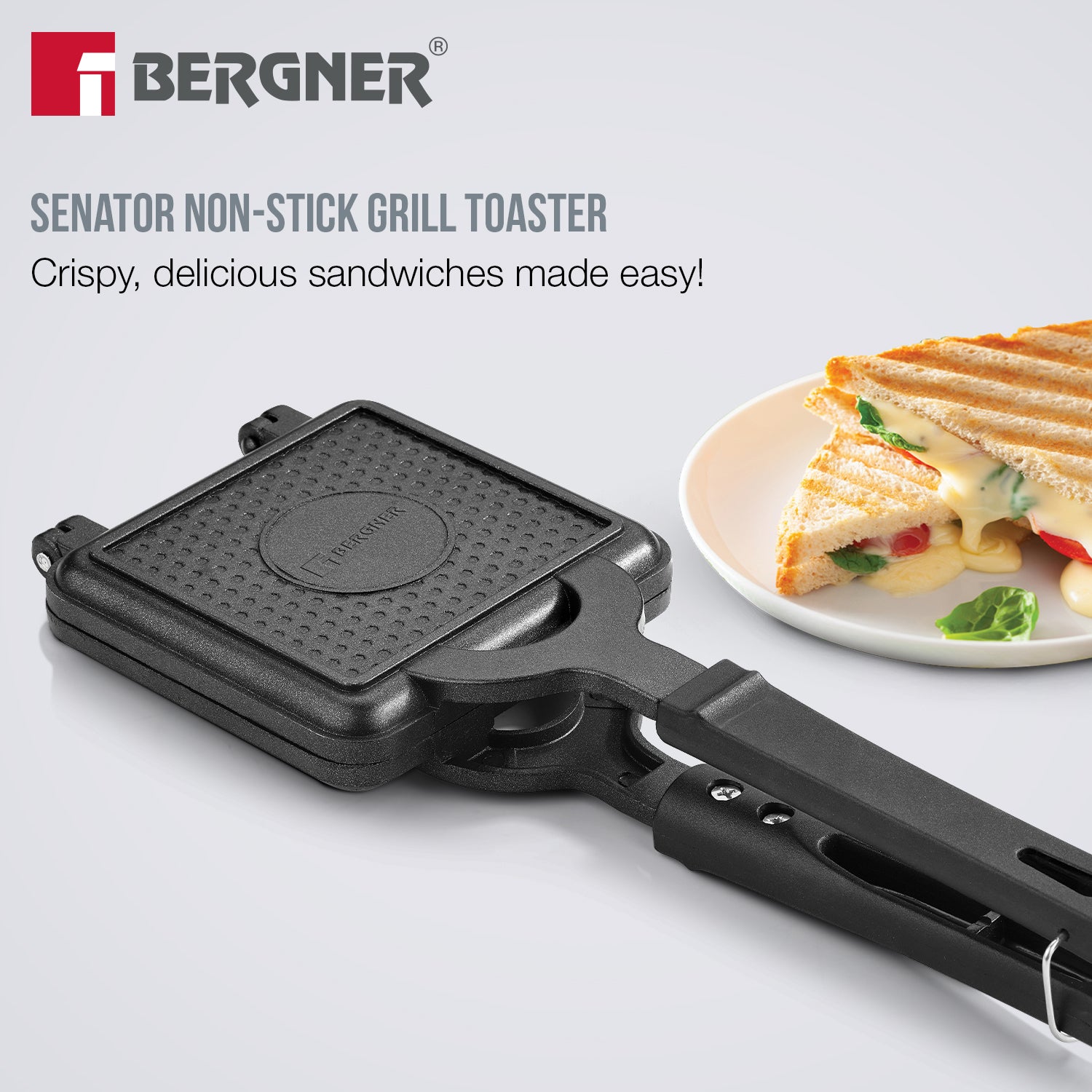 Senator Grill Toaster, Non-Stick, Cast Aluminium - Gas Stove Compatible