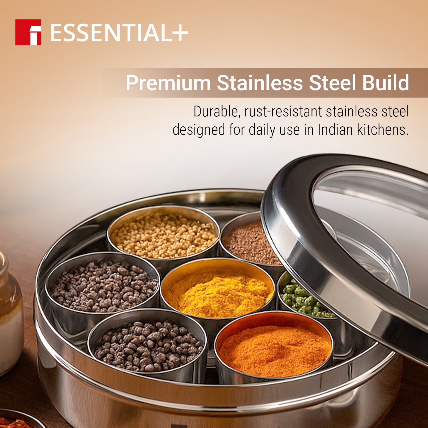 Essential Plus Stainless Steel 7 in 1 Masala Dabba