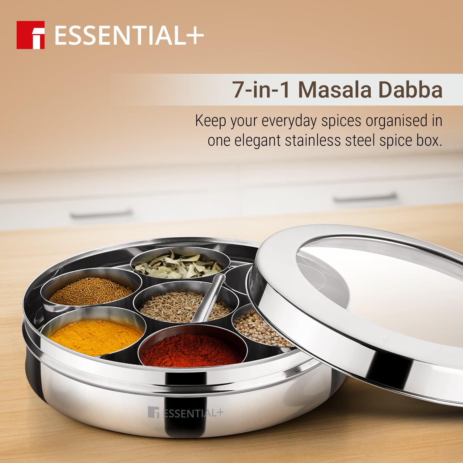 Essential Plus Stainless Steel 7 in 1 Masala Dabba