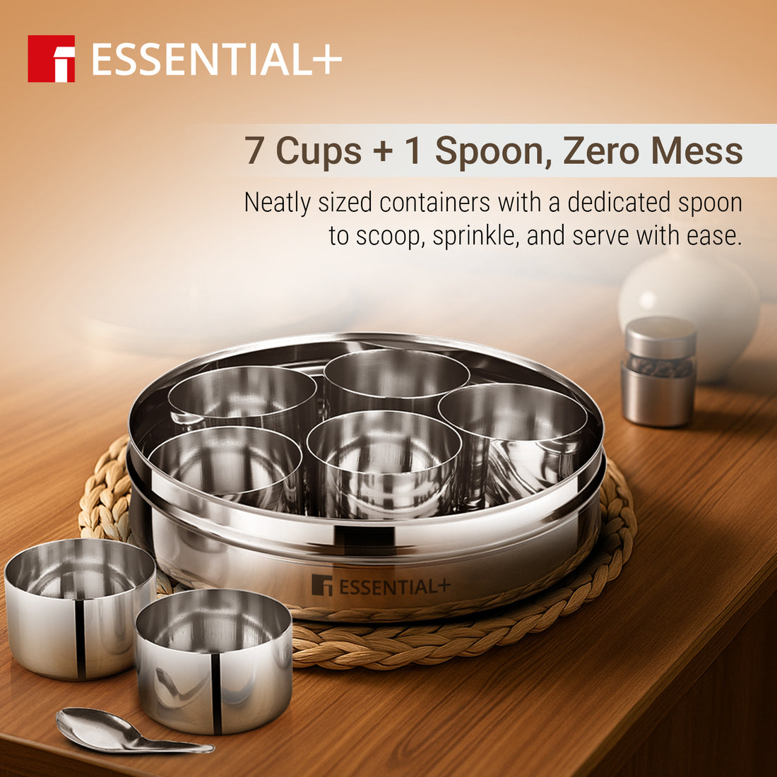 Essential Plus Stainless Steel 7 in 1 Masala Dabba
