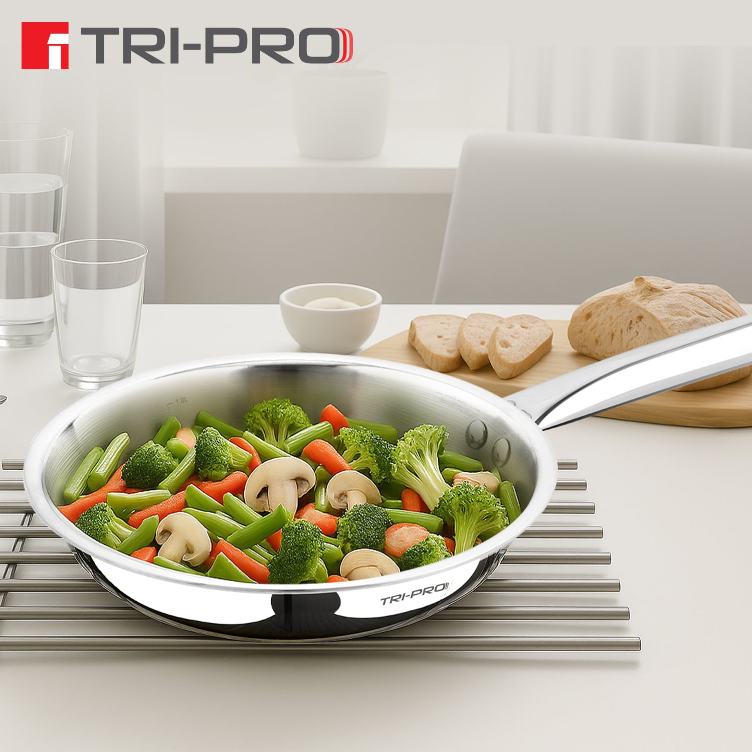 Tripro 18cm Triply Frypan