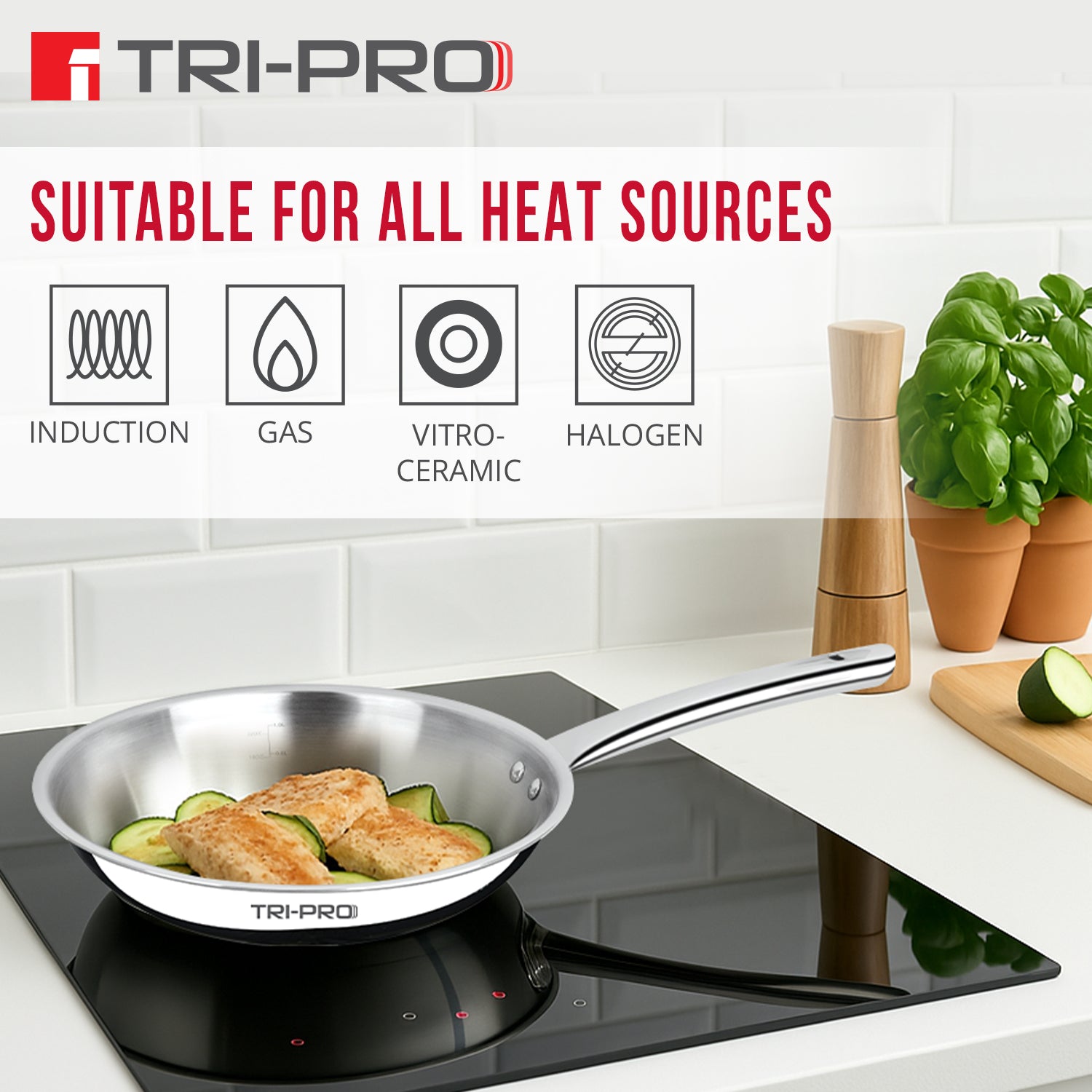 Tripro 18cm Triply Frypan