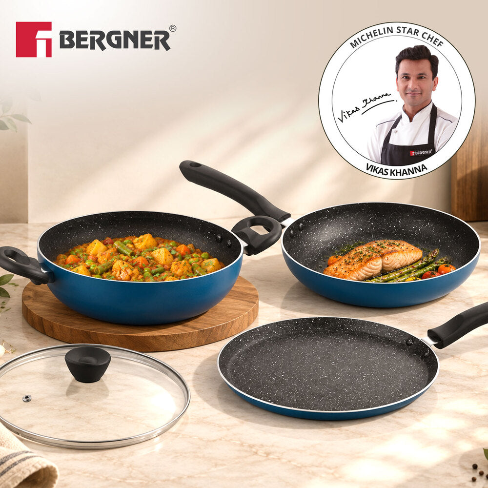 Bergner Aloe Non-Stick Cookware Set 4 Pcs