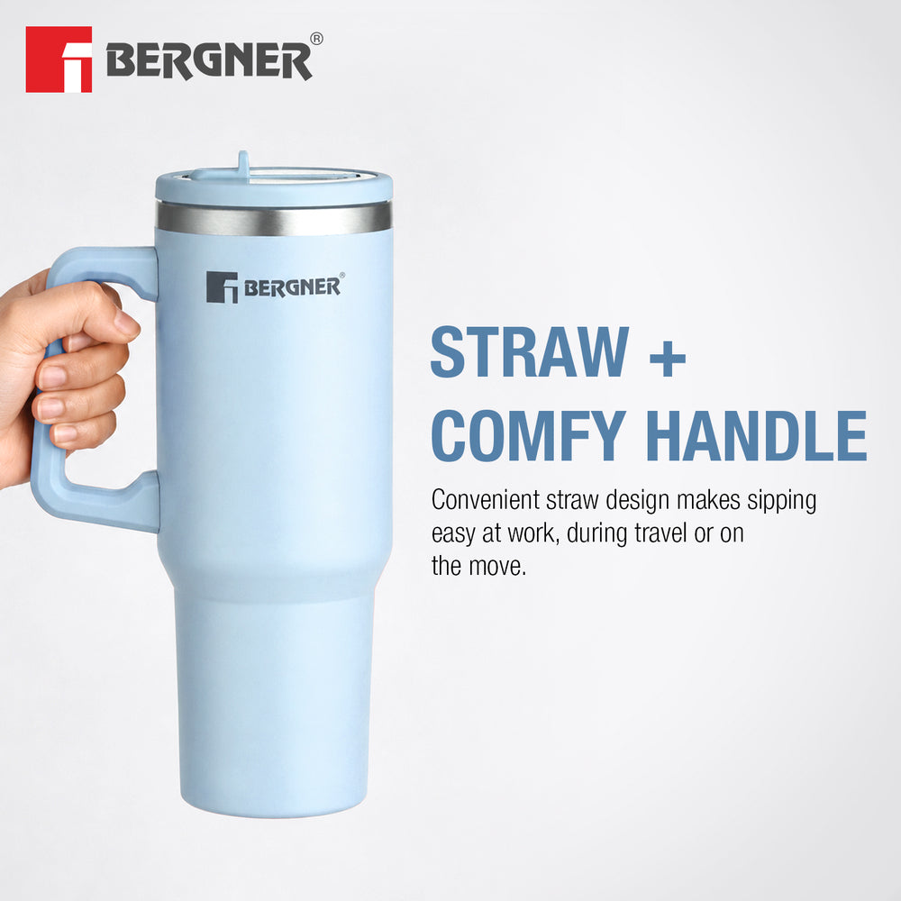 Walking Hydracarry Stainless Steel Double Wall Tumbler Sipper 900ml - Blue