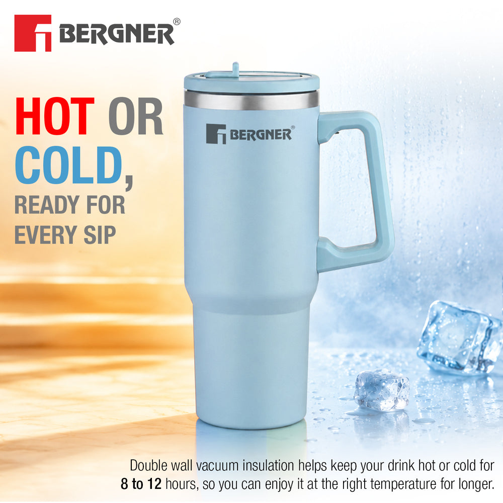 Walking Hydracarry Stainless Steel Double Wall Tumbler Sipper 900ml - Blue