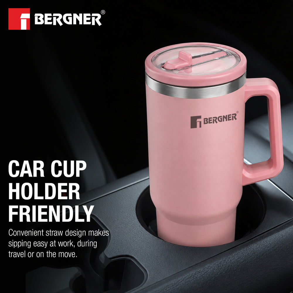 Walking Hydracarry Stainless Steel Double Wall Tumbler Sipper 900ml - Pink
