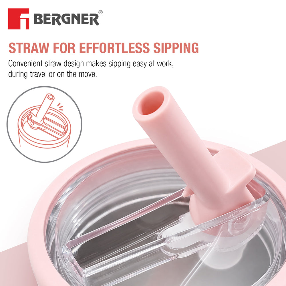 Walking Hydracarry Stainless Steel Double Wall Tumbler Sipper 900ml - Pink