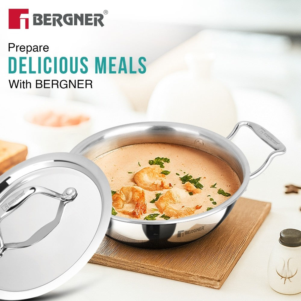 Argent Junior Chef Tri-Ply Stainless Steel Kadai