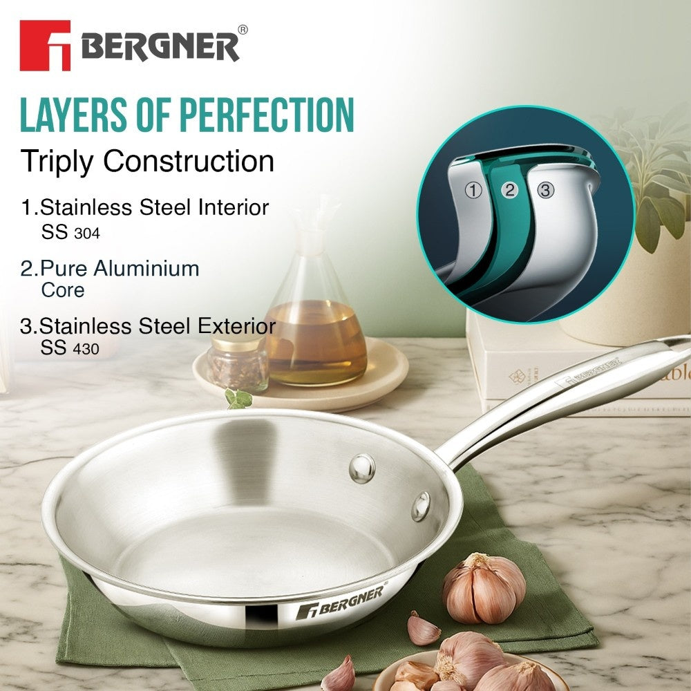 Argent Junior Chef Tri-Ply Stainless Steel Fryapn