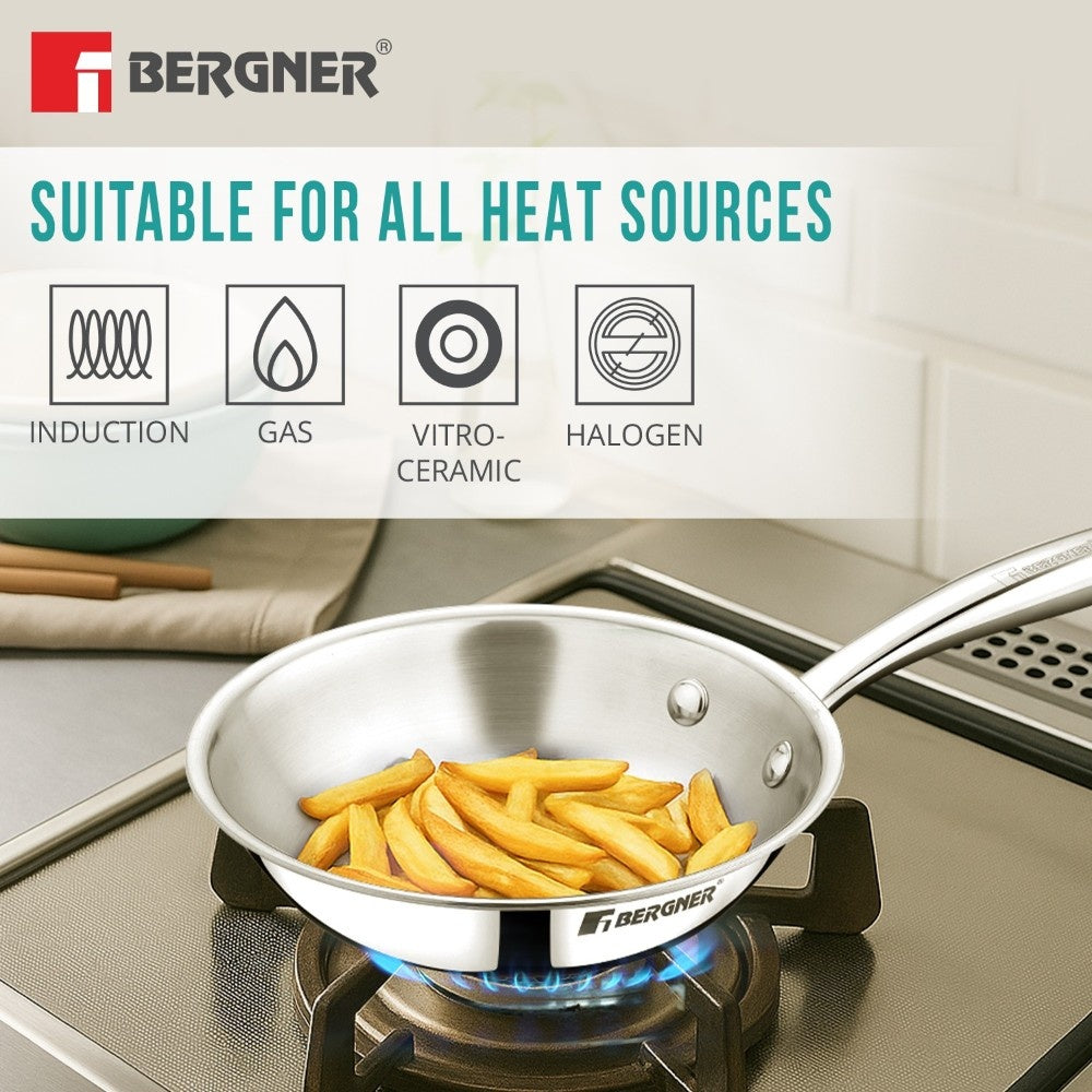 Argent Junior Chef Tri-Ply Stainless Steel Fryapn