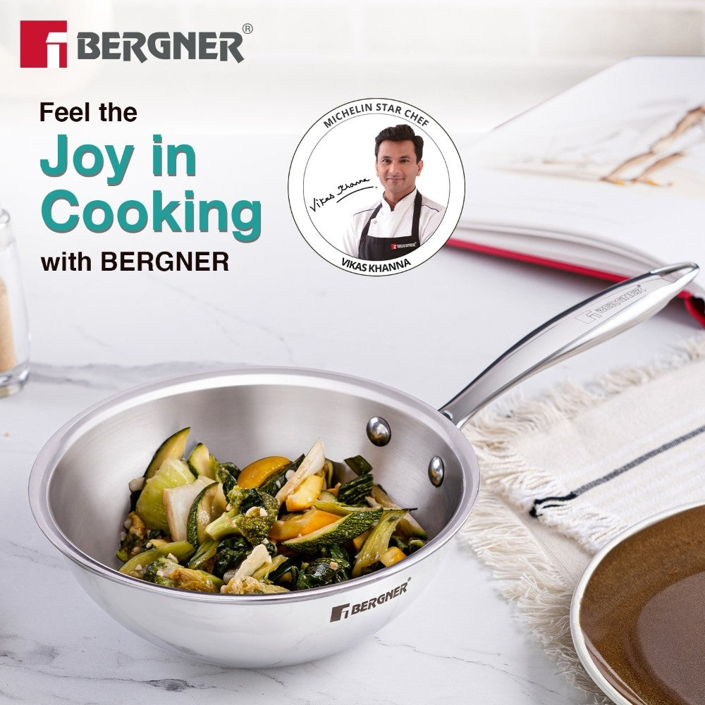 Argent Junior Chef Tri-Ply Stainless Steel Wok