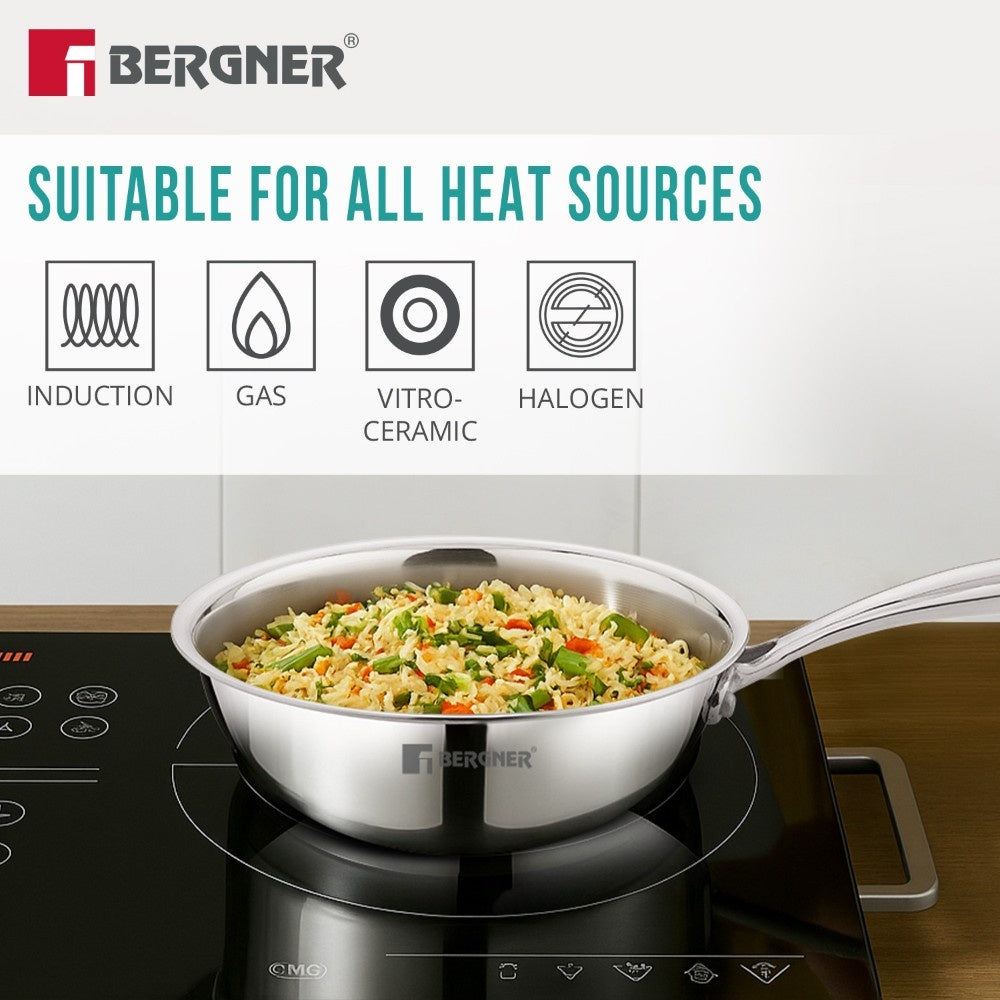Argent Junior Chef Tri-Ply Stainless Steel Wok