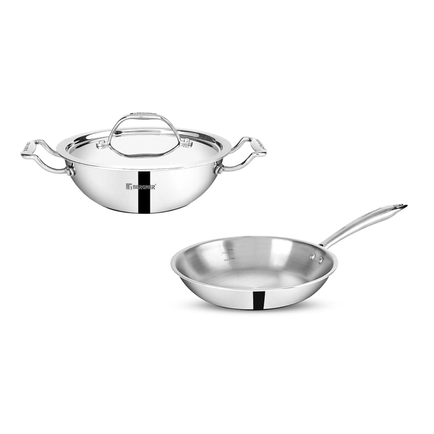 Argent Junior Chef 3 Pcs TriPly Stainless Steel Set - Full Induction