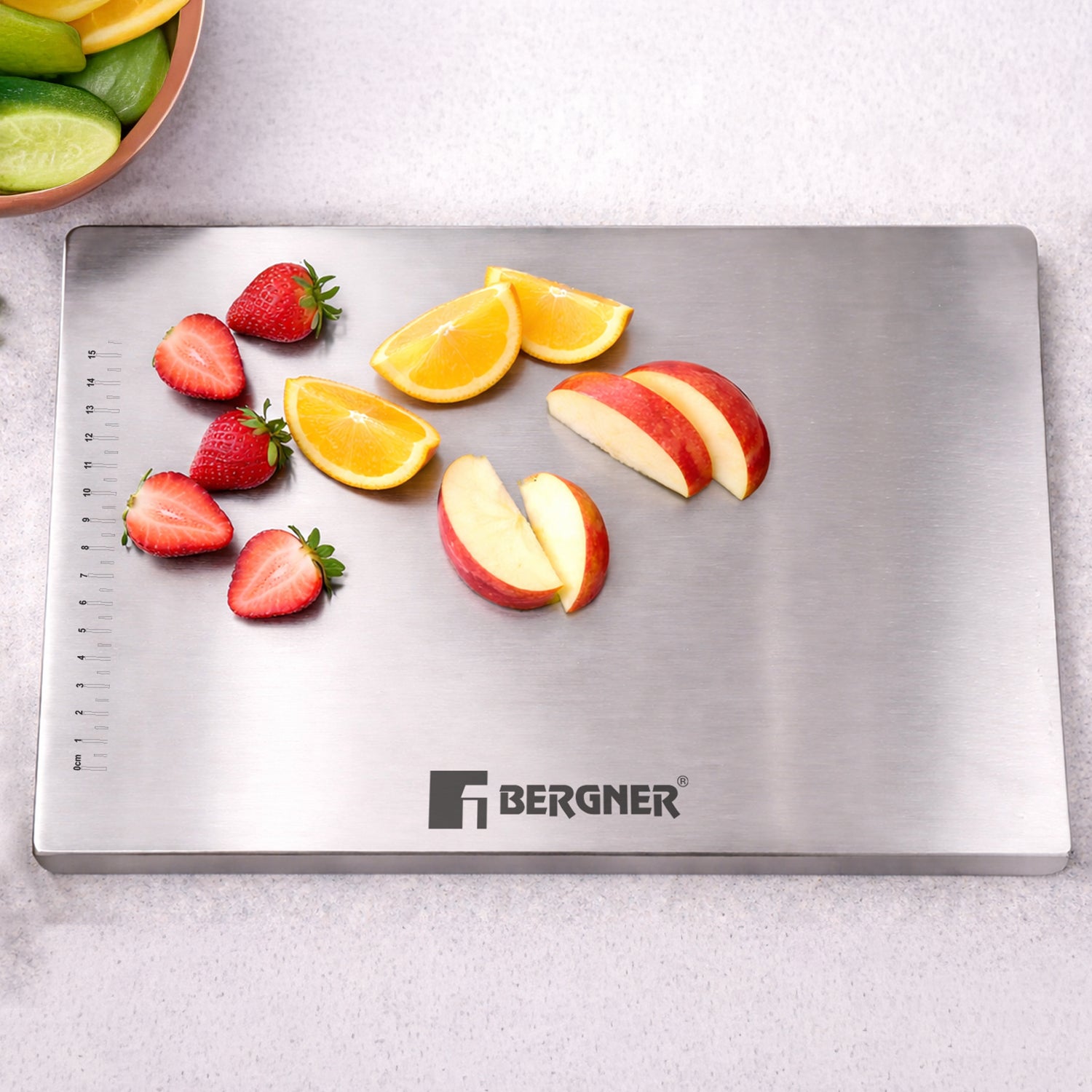 Stainless Steel Chopping Board with Lip | 36x30cm