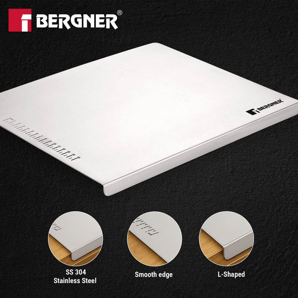 Essential Plus Stainless Steel Chopping Board with Lip | 40x32cm