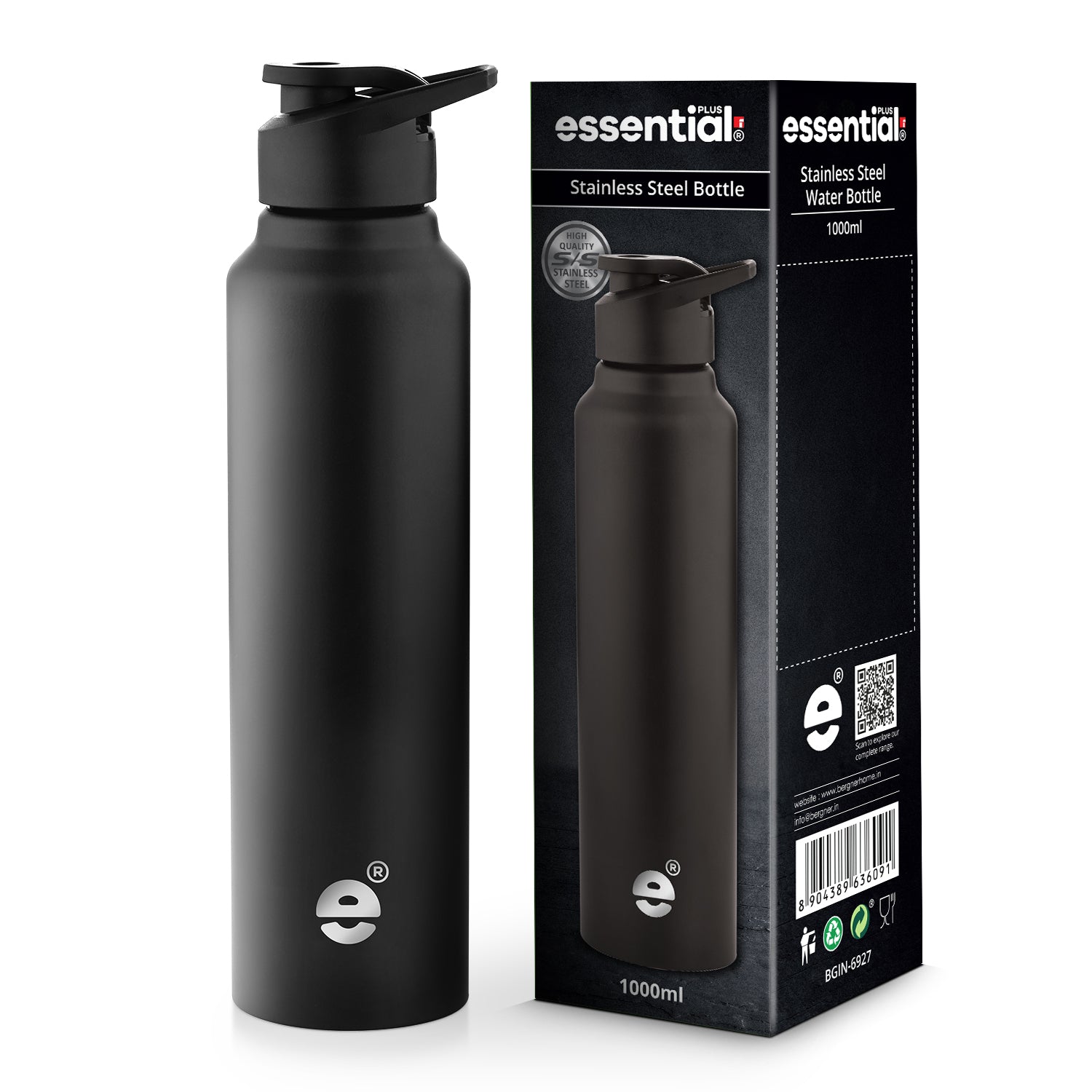 Essential Plus Stainless Steel Water Bottle 1000ml