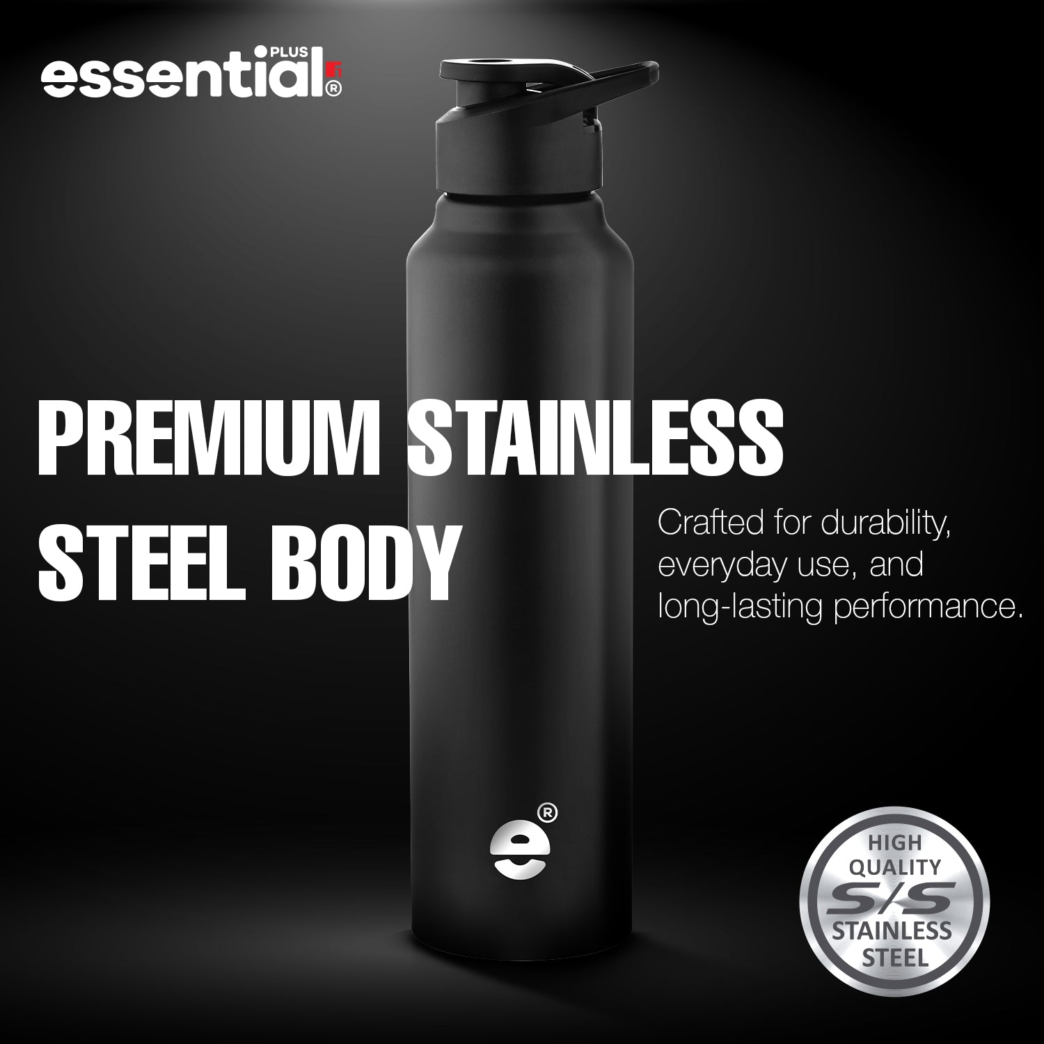 Essential Plus Stainless Steel Water Bottle 1000ml
