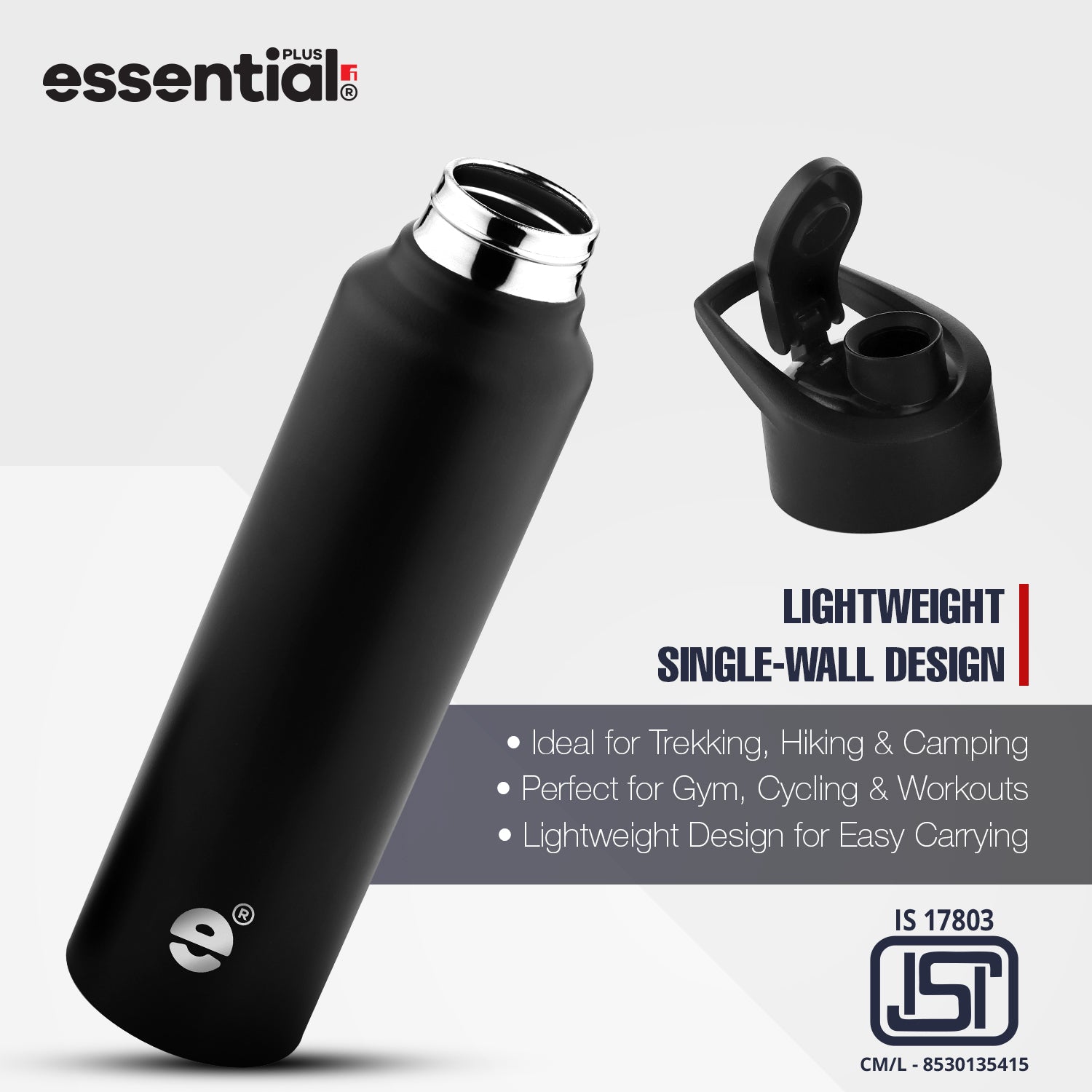 Essential Plus Stainless Steel Water Bottle 1000ml