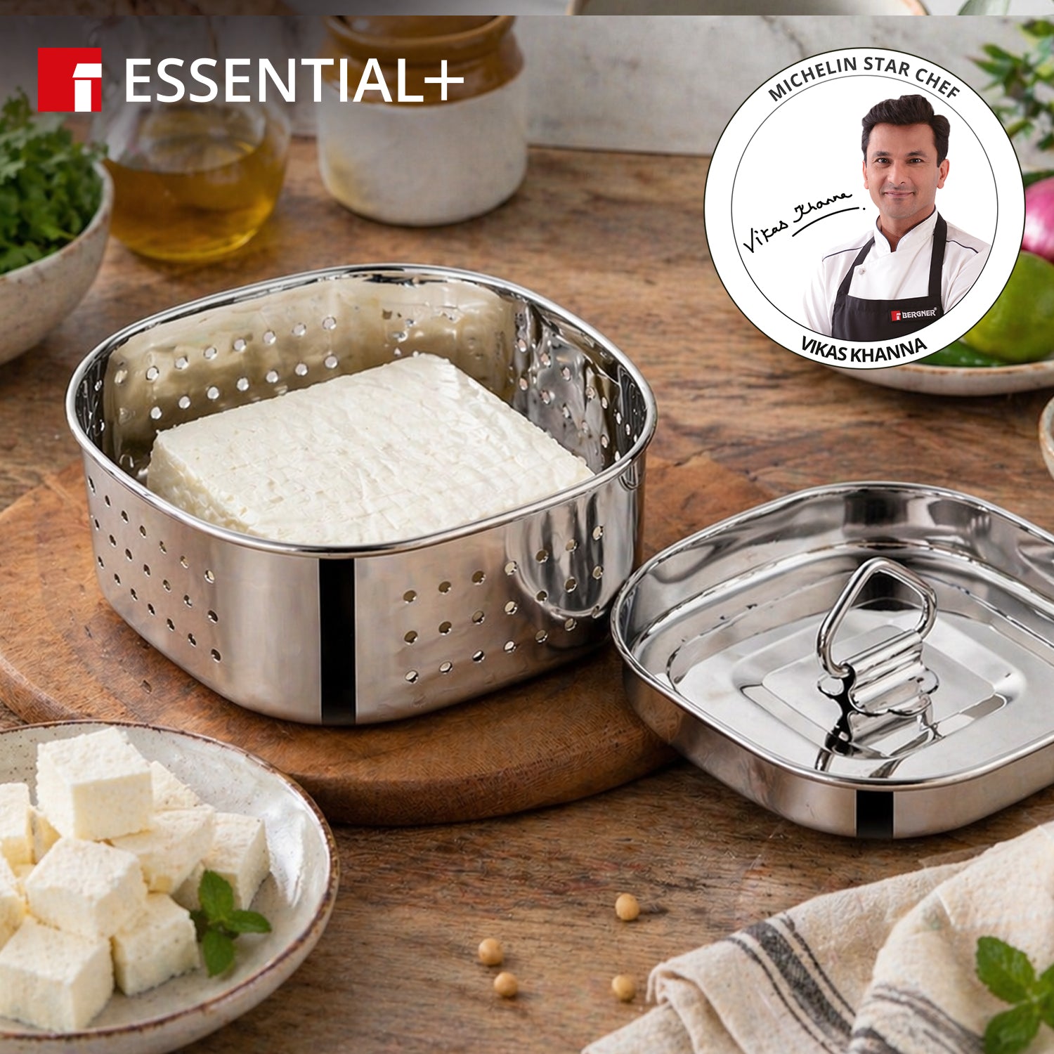 Essential Plus Stainless Steel 12cm Paneer Maker