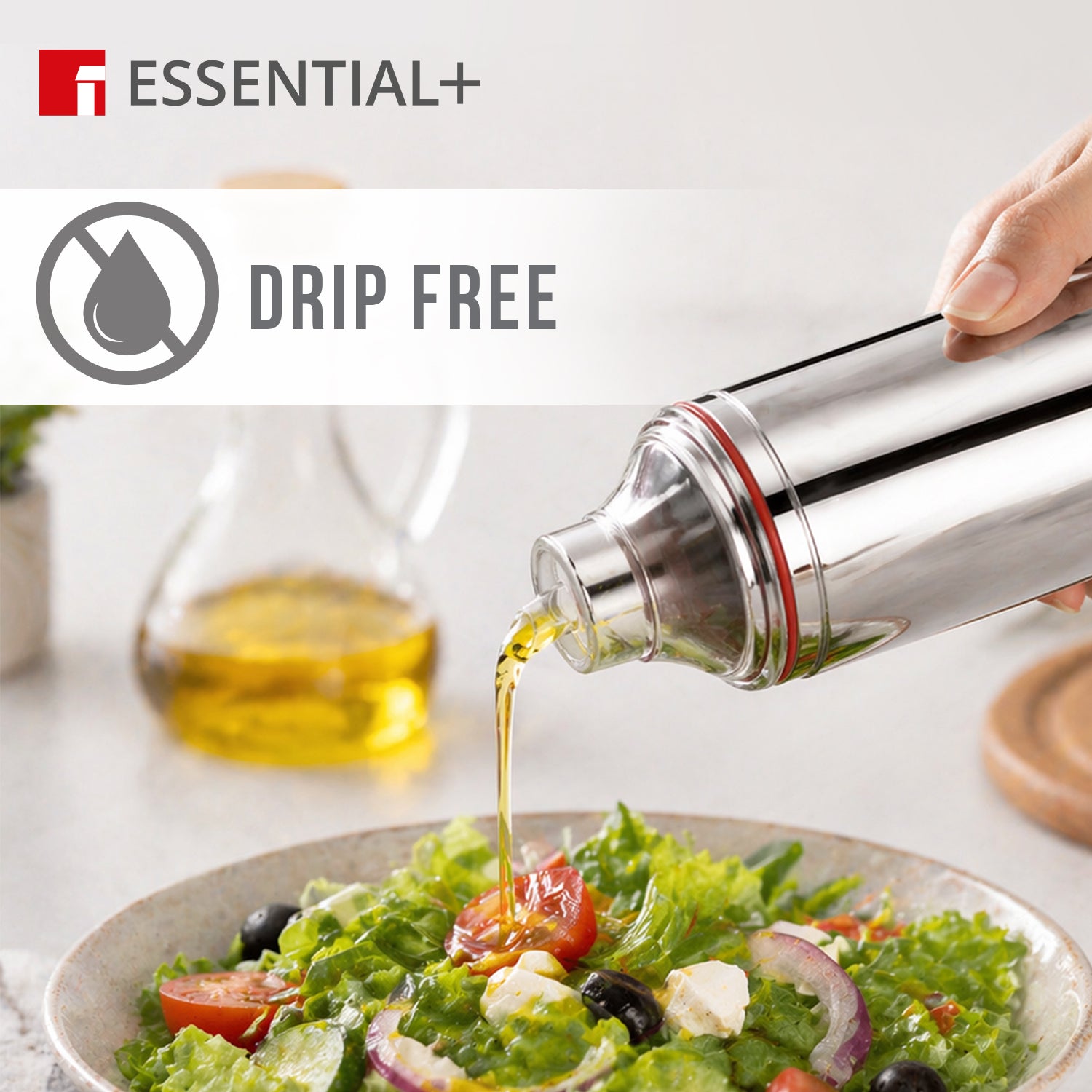 Essential Plus Stainless Steel Oil Bottle for Kitchen 1000ml