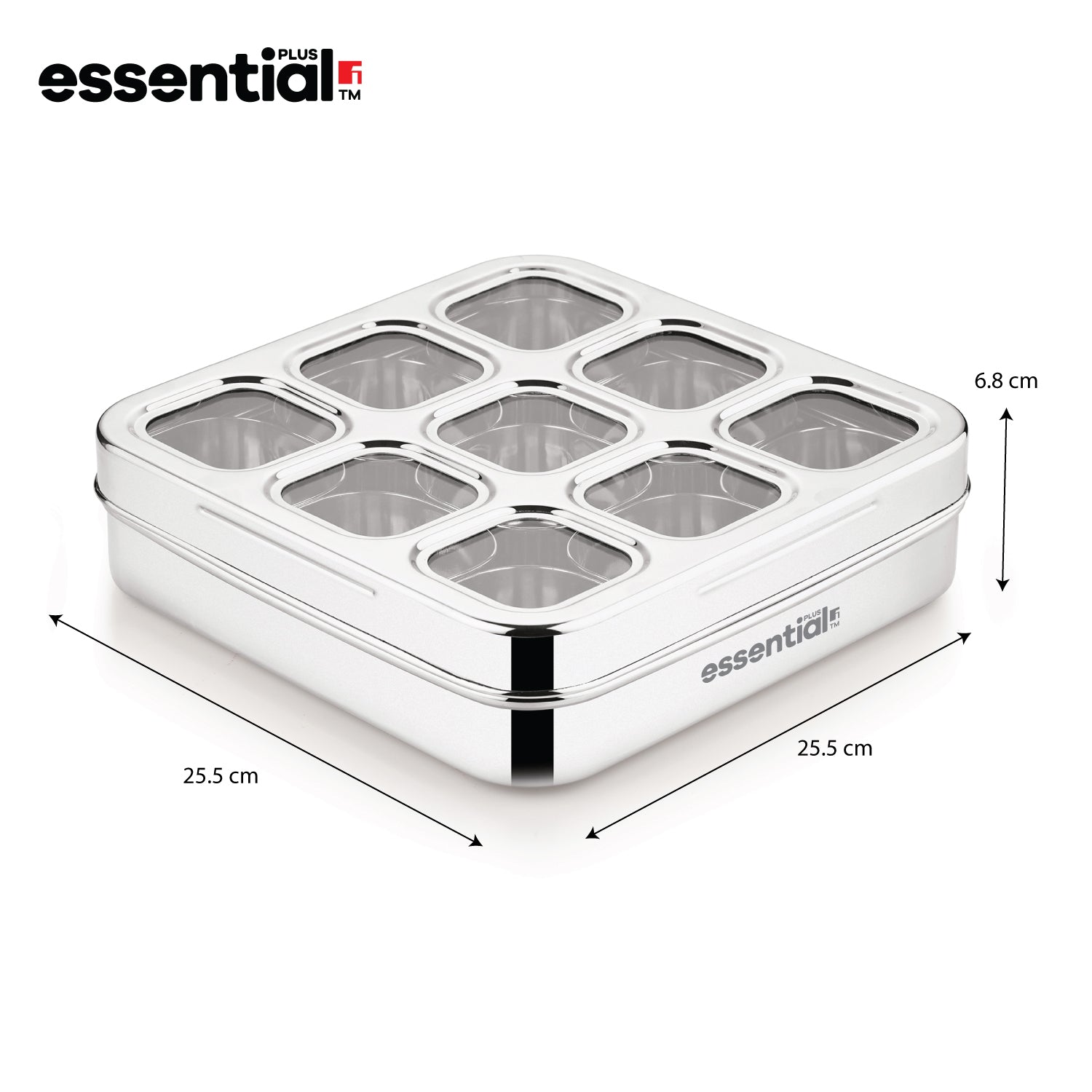 Essential Plus Stainless Steel 9 in 1 | 24cm (150ml) with Clear Lid