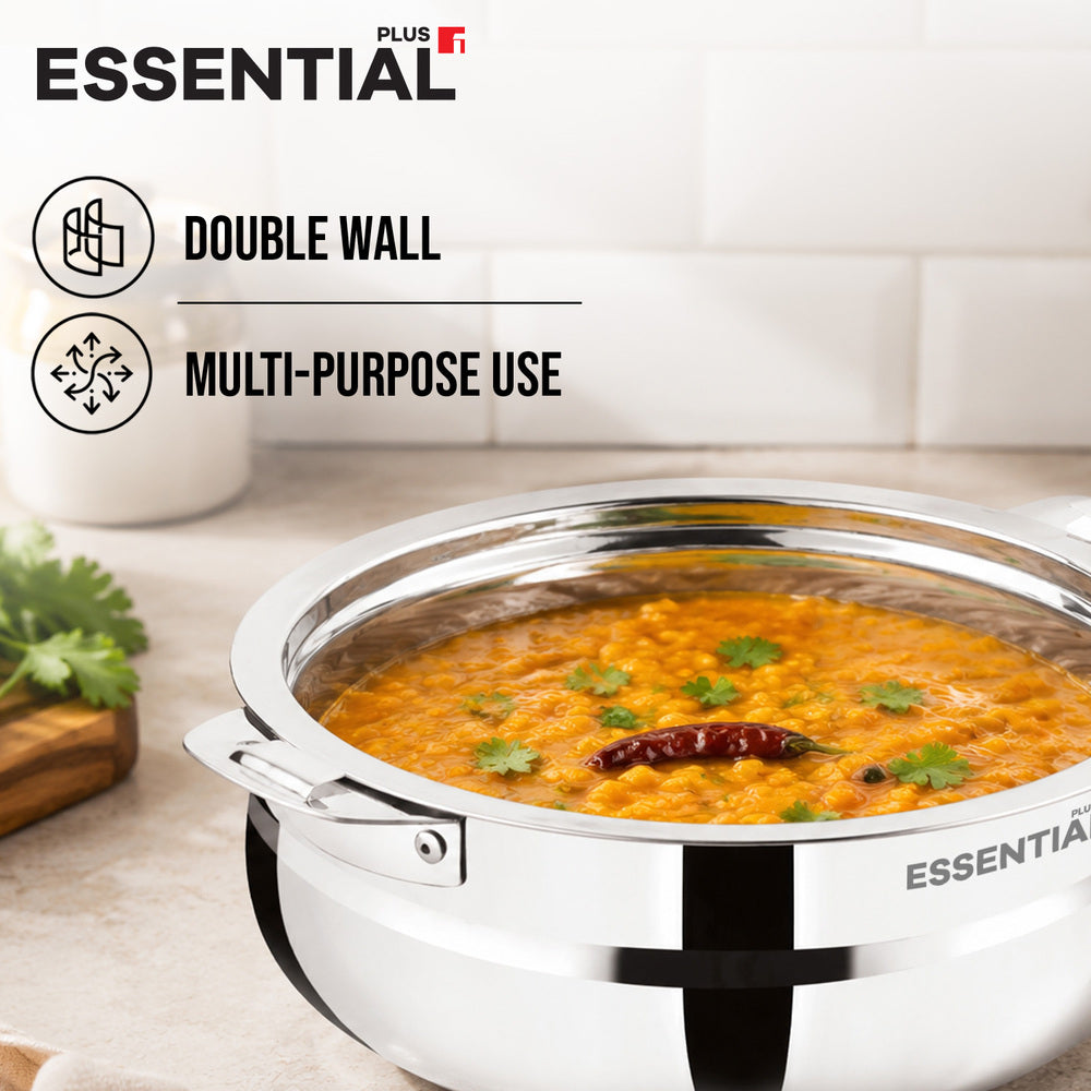 Essential Plus Stainless Steel Belly Hot Pot (2500ml)