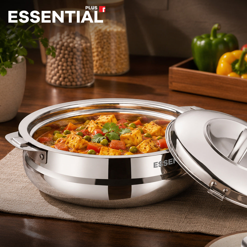 Essential Plus Stainless Steel Belly Shape Hot Pot/Casserole 4000ml