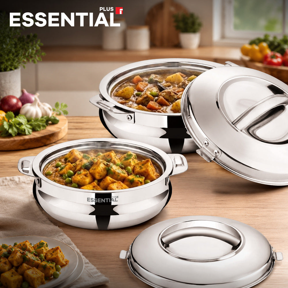 Essential Plus Stainless Steel Belly Shape Hot Pot Set