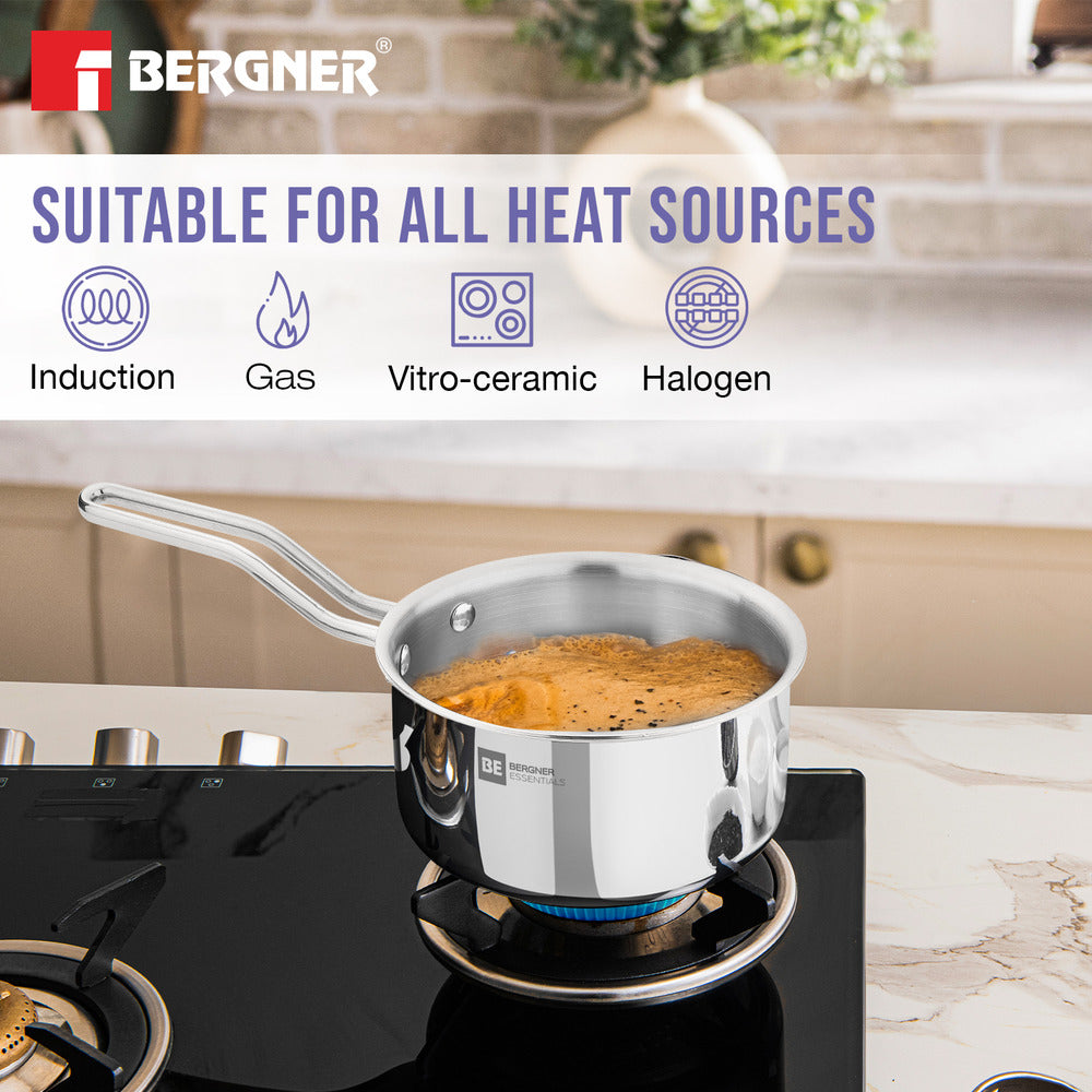 BE Essentials Tri-Ply Stainless Steel 4 Pcs Cookware Set