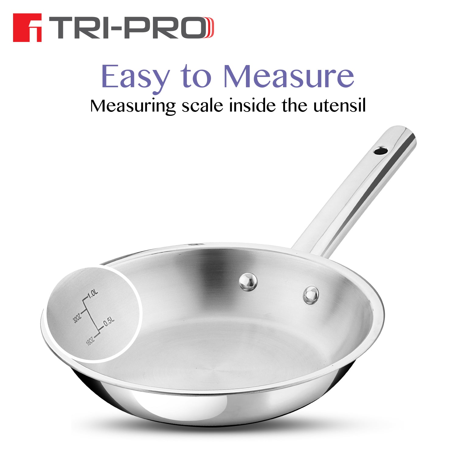 TriPro Tri-Ply Stainless Steel 24cm (1.5L) Frypan