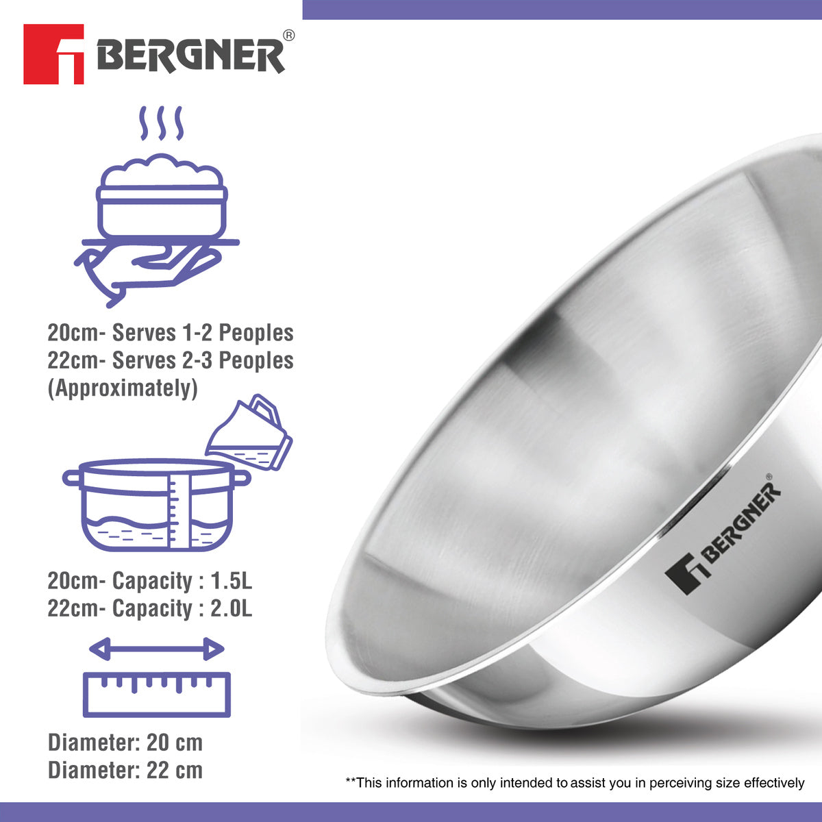 TriPro Tri-Ply Stainless Steel 2 Pcs Tasra Set - Induction Bottom