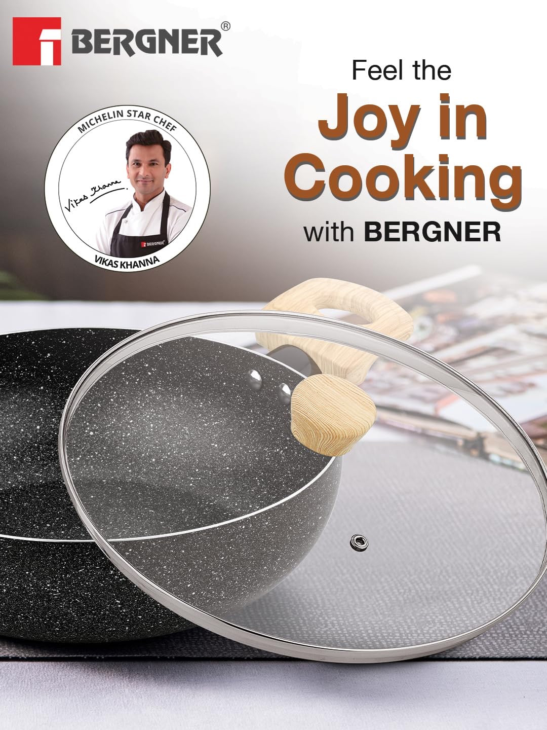 Earth Black Non-Stick 24cm (3.6L) Kadai