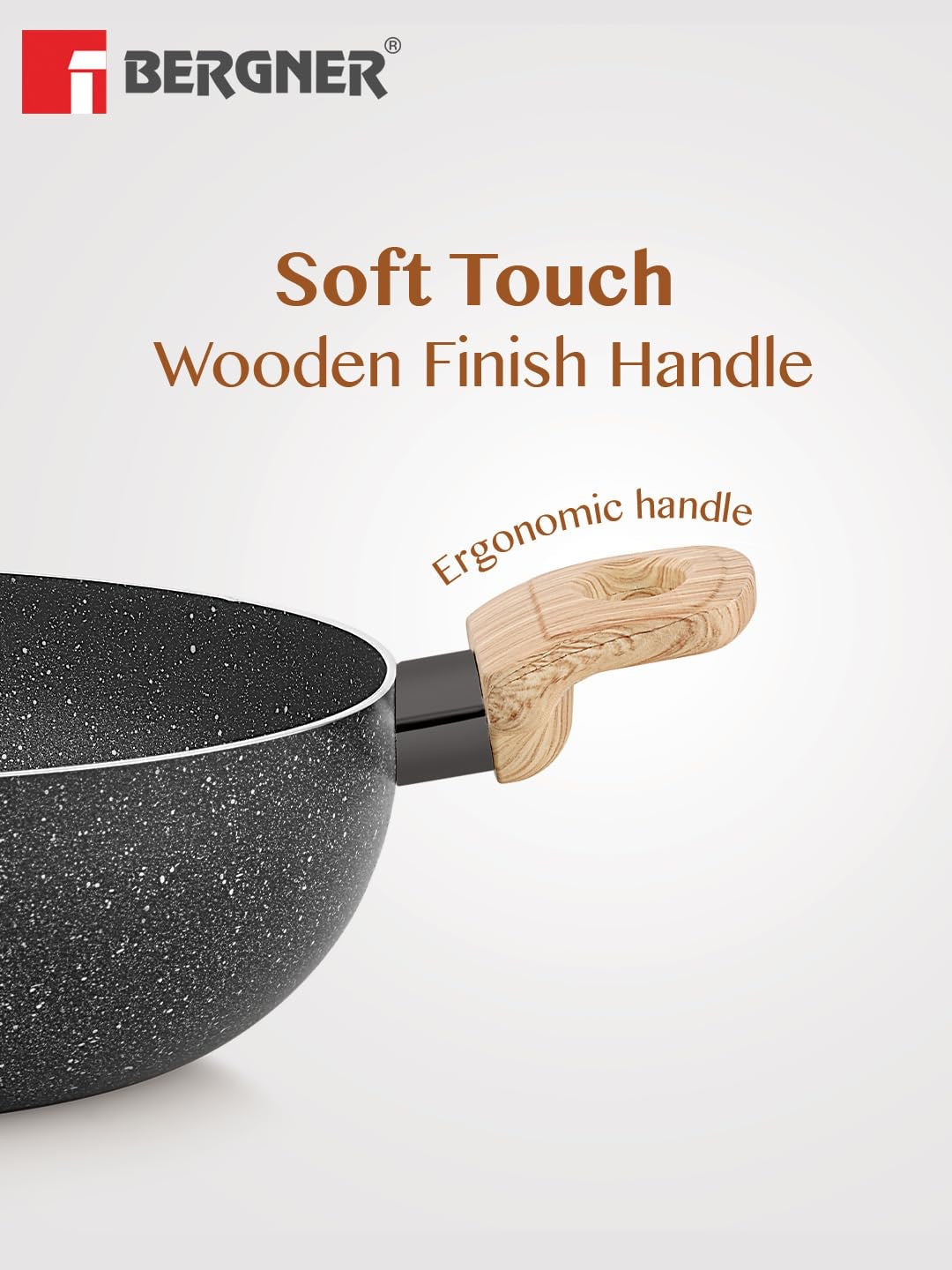 Earth Black Non-Stick 24cm (3.6L) Kadai