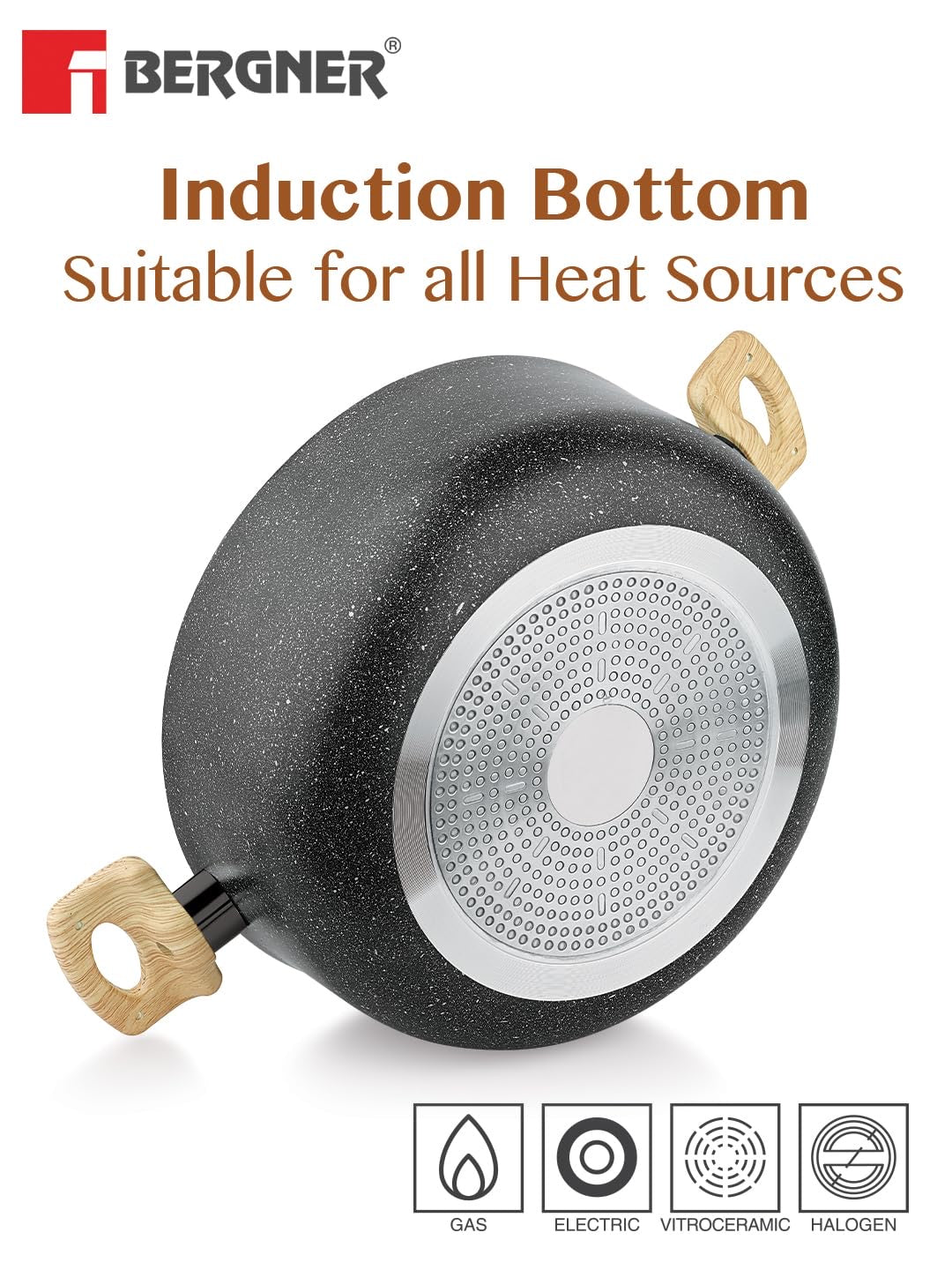 Earth Black Non-Stick 24cm (5L) Casserole