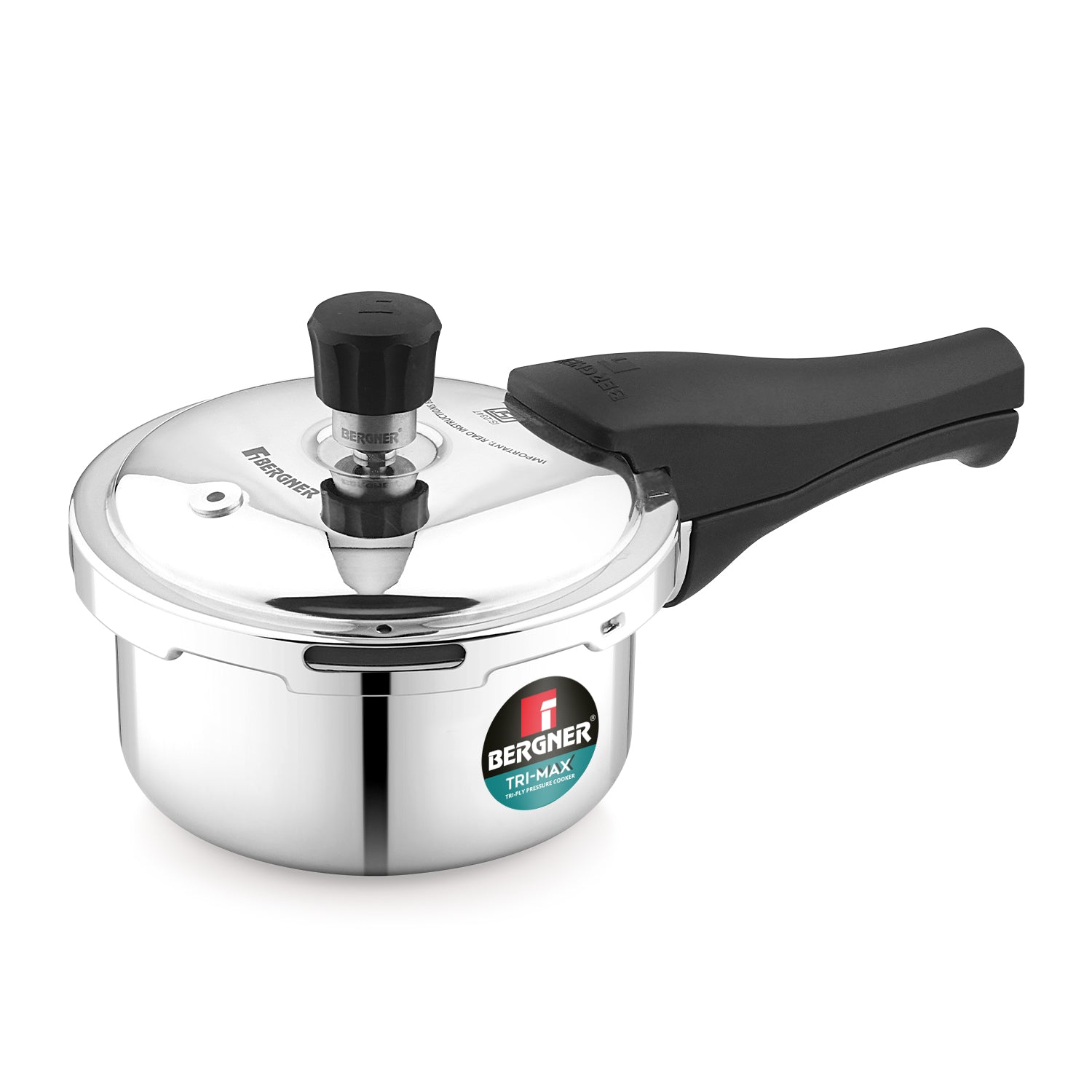 Tri-Max Junior Tri-Ply Stainless Steel 1 Litre Outer Lid Mini Pressure Cooker