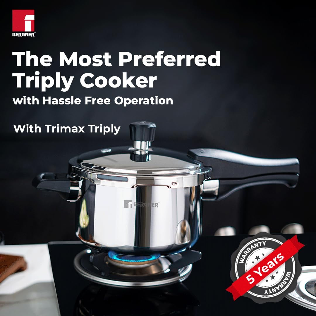 Trimax Stainless Steel Lid Pressure Pan, Easy Locking