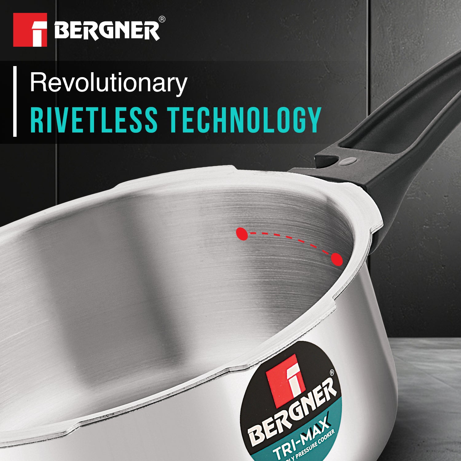 Tri-Max Junior TriPly 3 Litres Outer Lid Pressure Pan