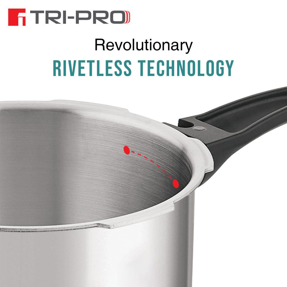 BE Essentials Tri-Ply Stainless Steel 3 L Outer Lid Pressure Cooker - Full Induction Bottom