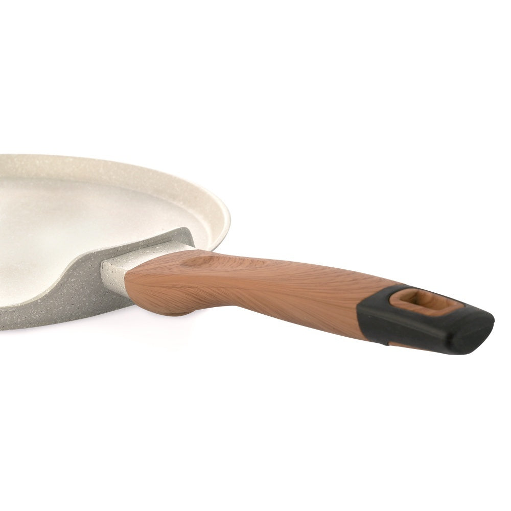 Ivory Granite Non-Stick 28cm Dosa Tawa, Forged Aluminium