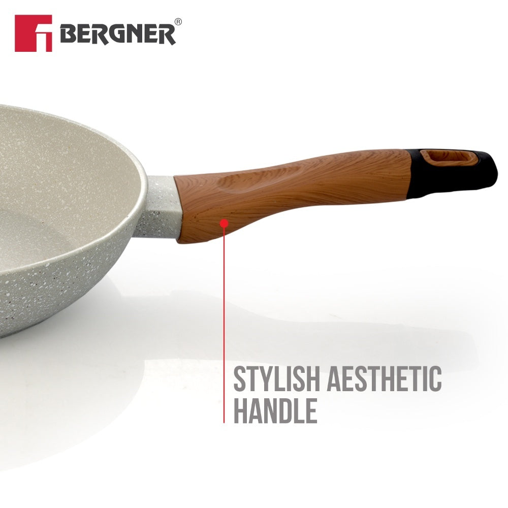 Ivory Granite Non-Stick 24cm Frypan, Forged Aluminium
