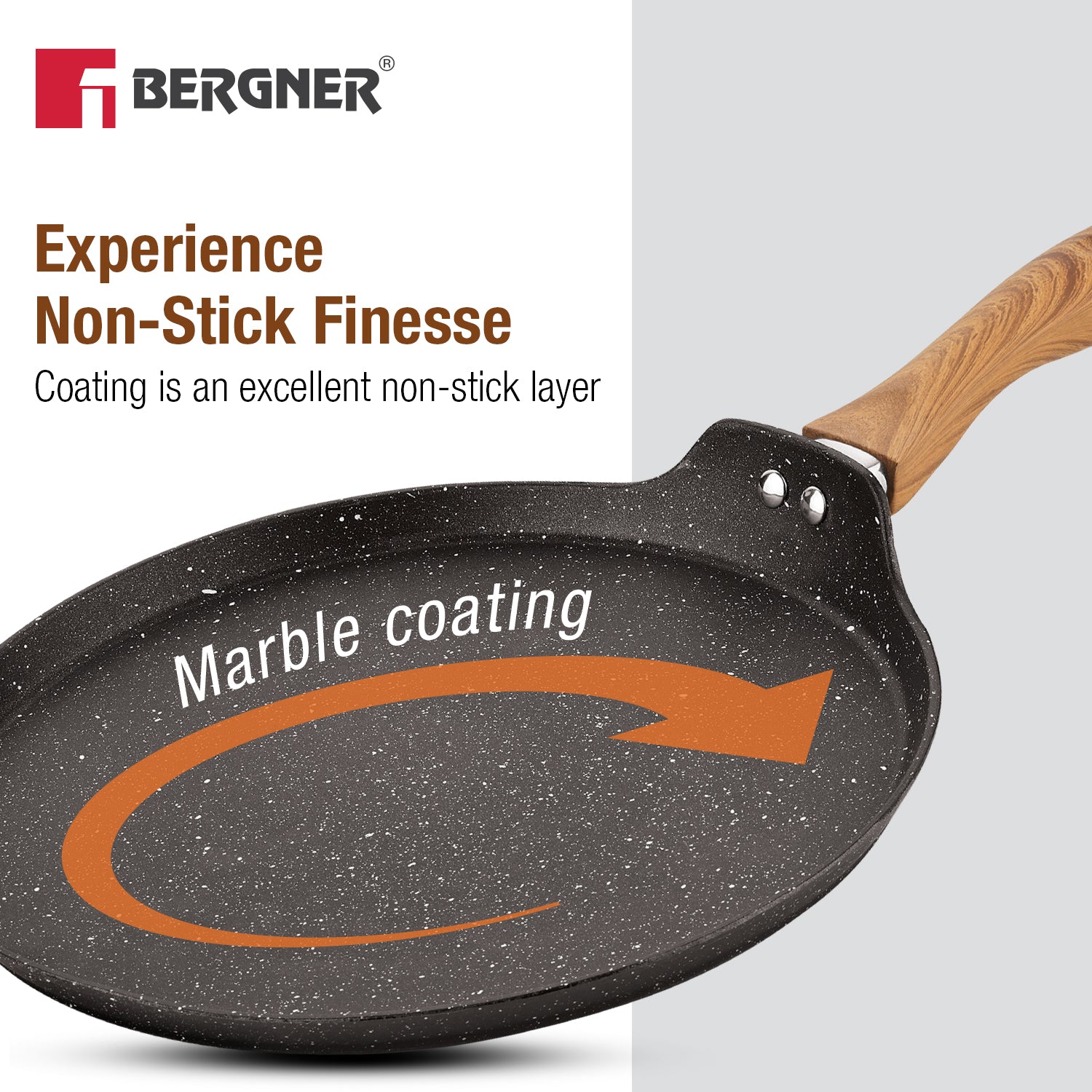Ivory Black Granite Non-Stick 28cm Dosa Tawa